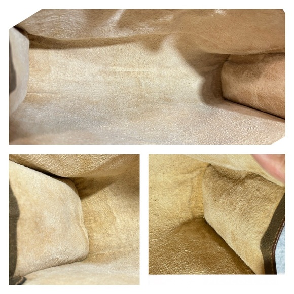 Vintage GUCCI PVC Leather Sherry Line Pouch Clutch Women’s Bag Brown Beige Used - Picture 10 of 17